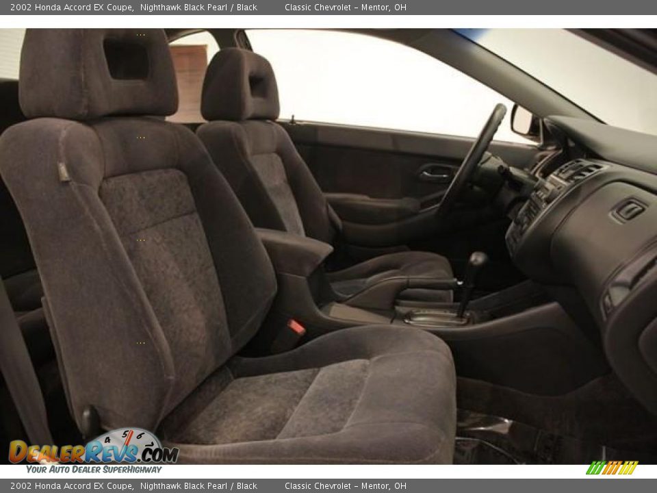 2002 Honda Accord EX Coupe Nighthawk Black Pearl / Black Photo #14