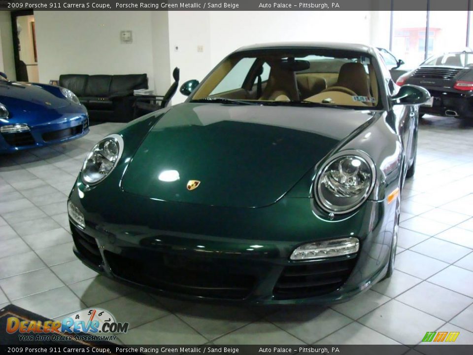 2009 Porsche 911 Carrera S Coupe Porsche Racing Green Metallic / Sand Beige Photo #1