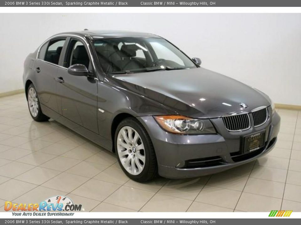 2006 BMW 3 Series 330i Sedan Sparkling Graphite Metallic / Black Photo #1