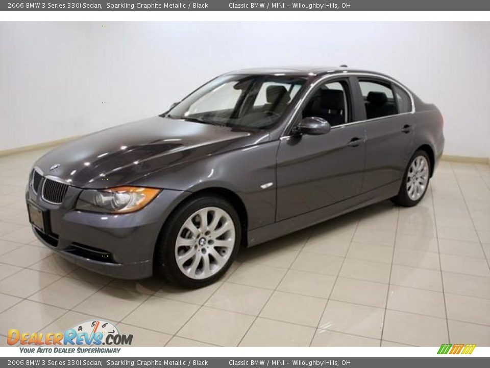 2006 BMW 3 Series 330i Sedan Sparkling Graphite Metallic / Black Photo #3