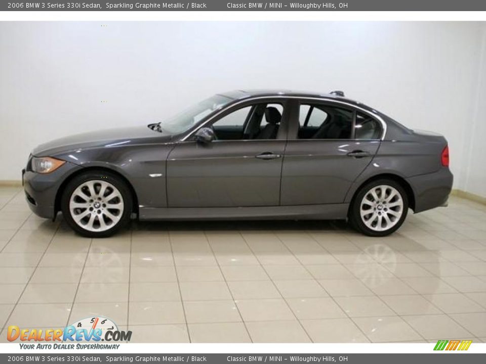 2006 BMW 3 Series 330i Sedan Sparkling Graphite Metallic / Black Photo #4