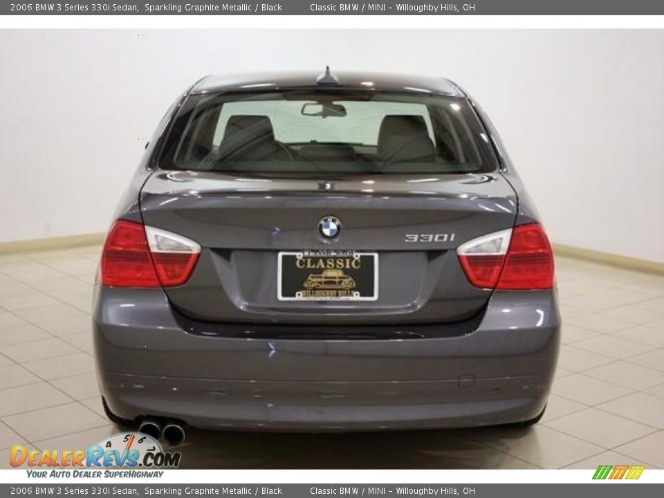 2006 BMW 3 Series 330i Sedan Sparkling Graphite Metallic / Black Photo #6