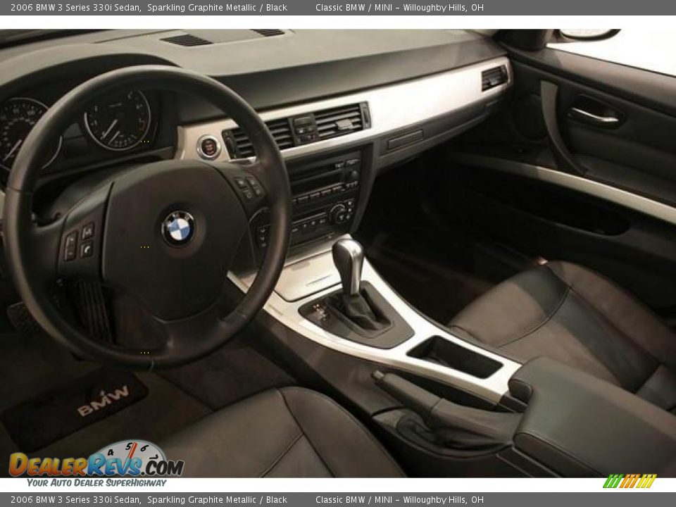 2006 BMW 3 Series 330i Sedan Sparkling Graphite Metallic / Black Photo #9