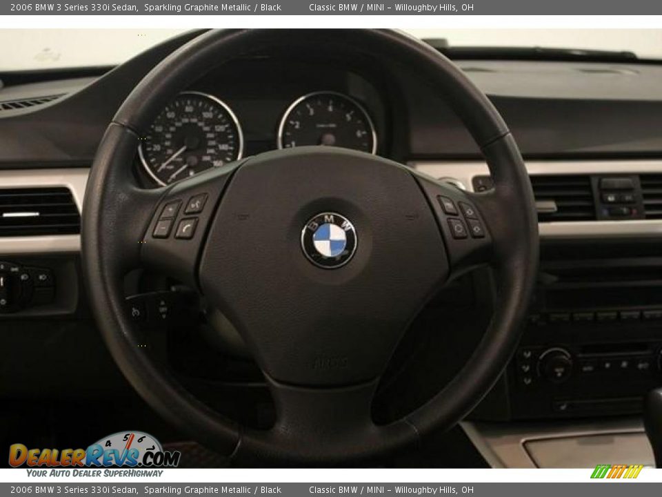 2006 BMW 3 Series 330i Sedan Sparkling Graphite Metallic / Black Photo #12