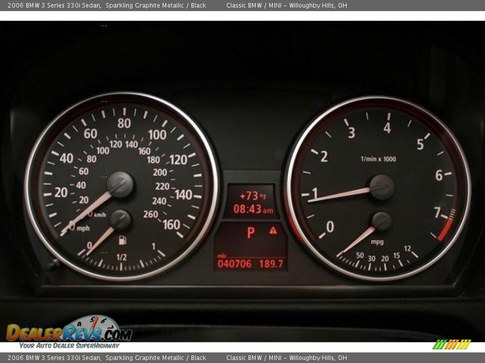 2006 BMW 3 Series 330i Sedan Sparkling Graphite Metallic / Black Photo #13