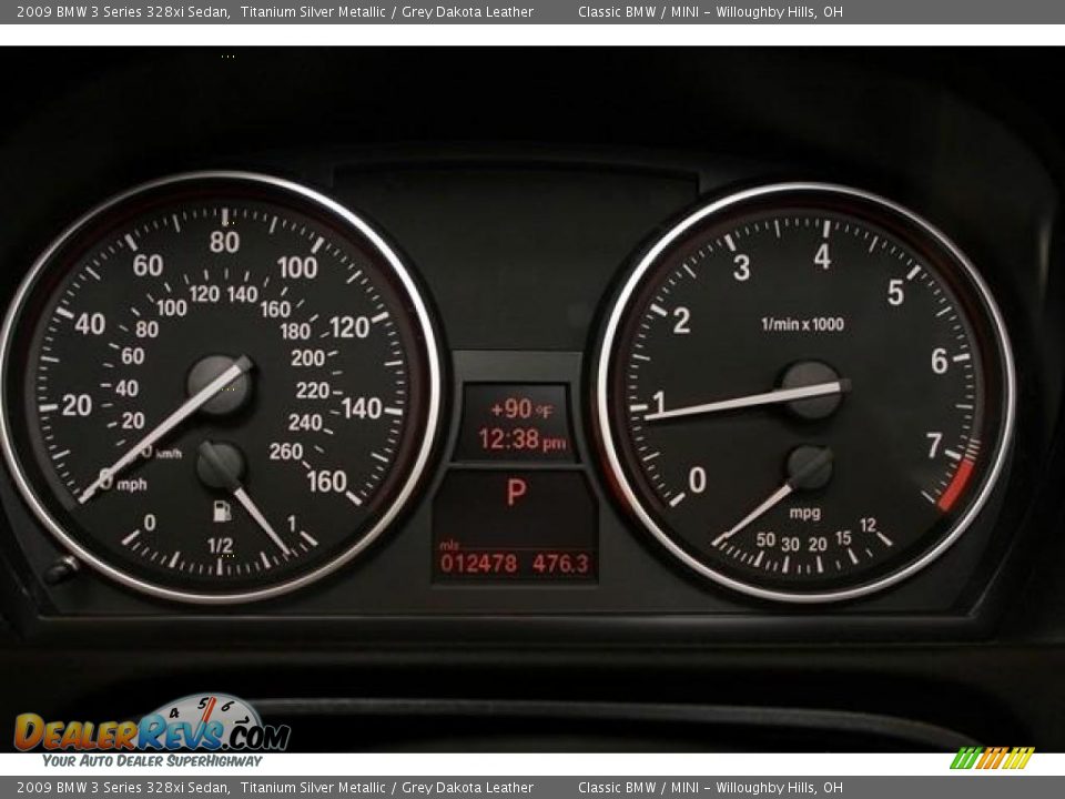 2009 BMW 3 Series 328xi Sedan Titanium Silver Metallic / Grey Dakota Leather Photo #11