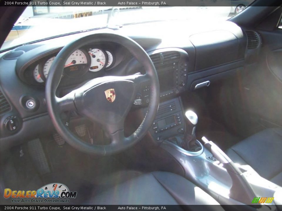 2004 Porsche 911 Turbo Coupe Seal Grey Metallic / Black Photo #9
