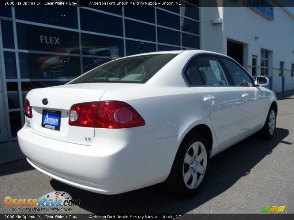 2008 Kia Optima LX Clear White / Gray Photo #3