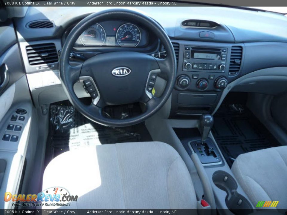 2008 Kia Optima LX Clear White / Gray Photo #5