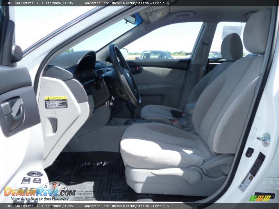 2008 Kia Optima LX Clear White / Gray Photo #6