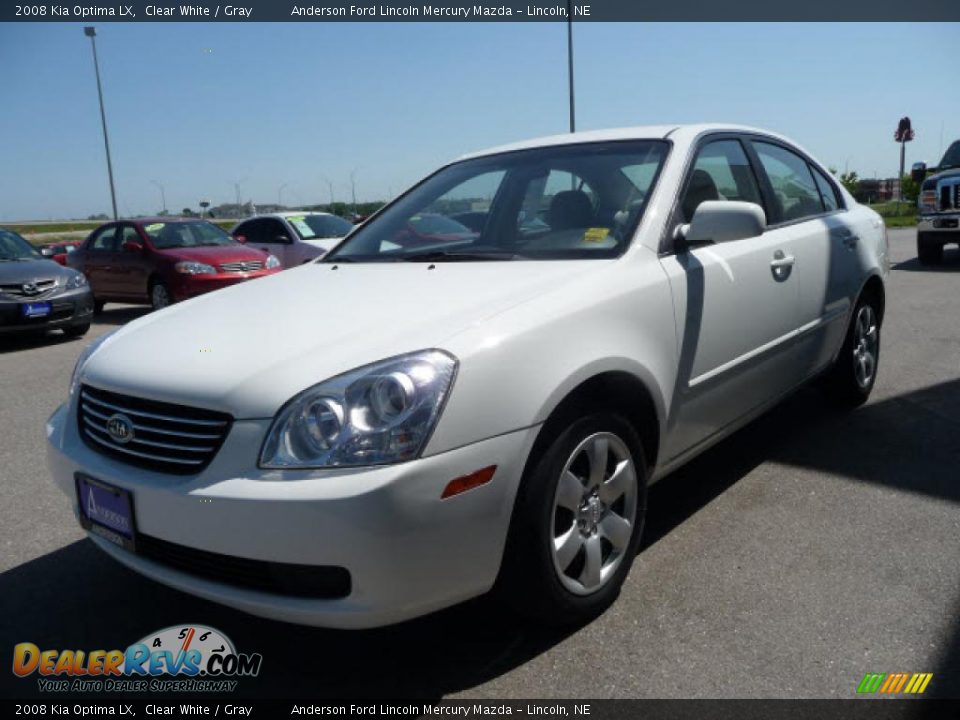 2008 Kia Optima LX Clear White / Gray Photo #7