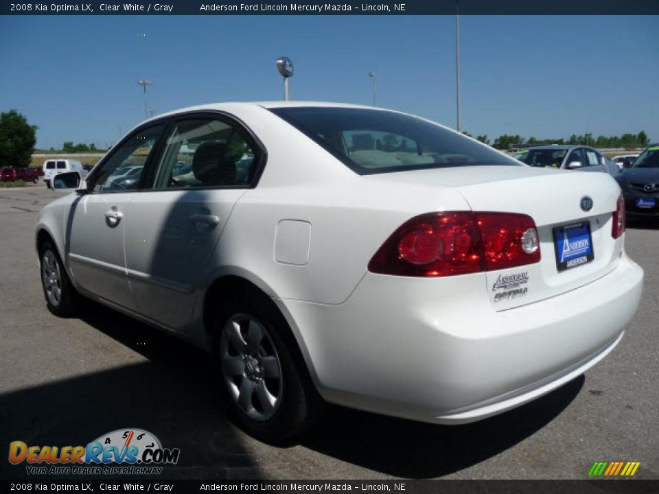 2008 Kia Optima LX Clear White / Gray Photo #8