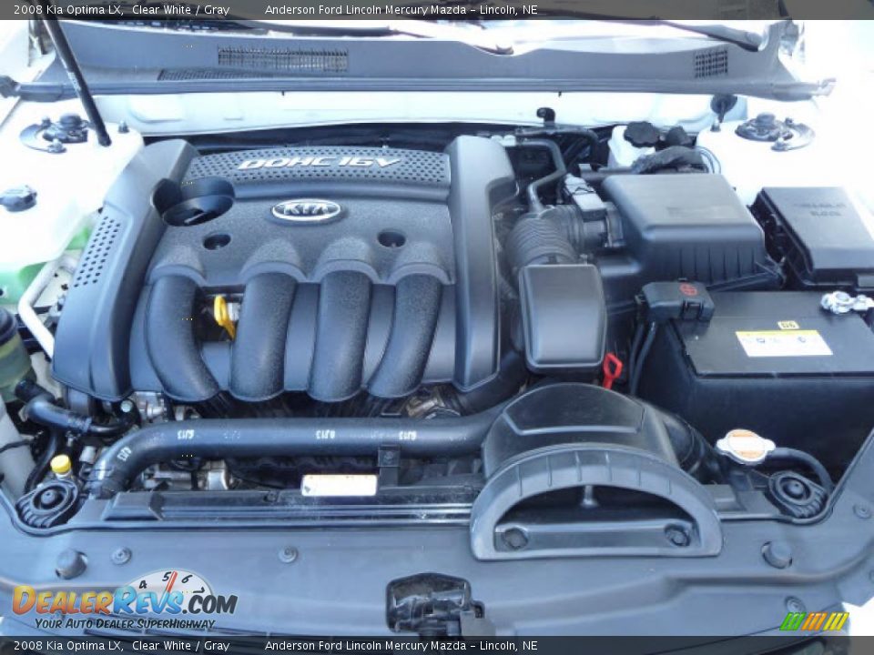 2008 Kia Optima LX Clear White / Gray Photo #11