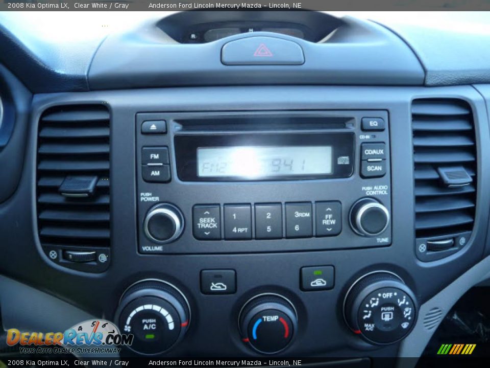2008 Kia Optima LX Clear White / Gray Photo #13