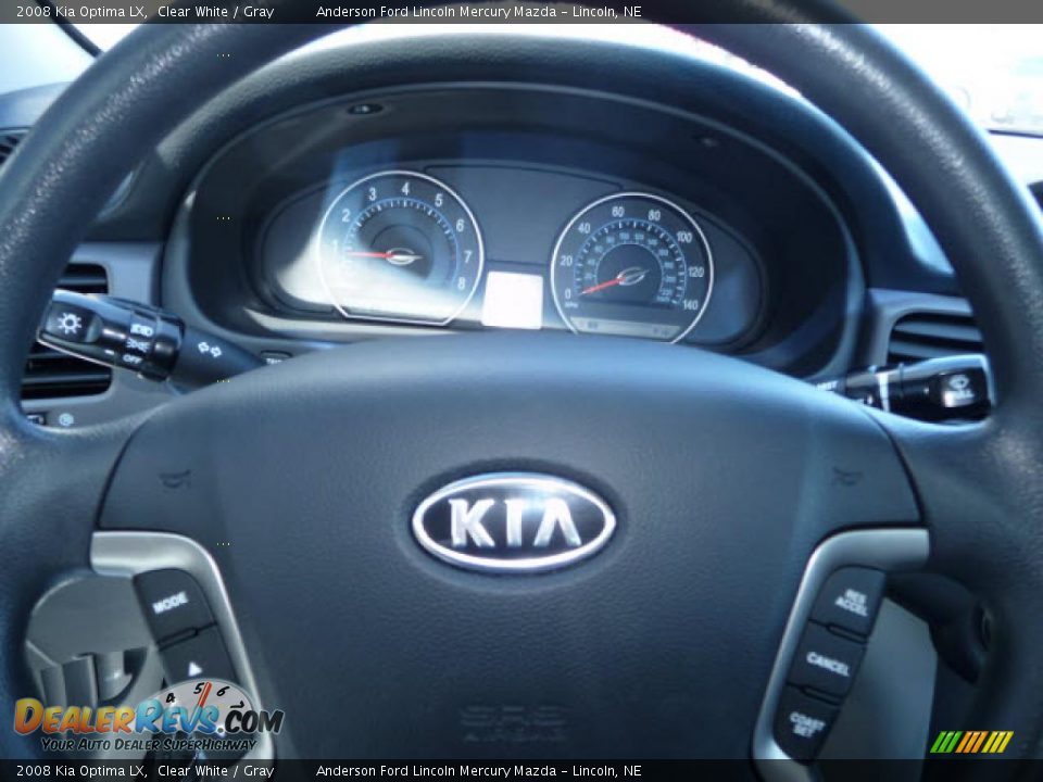 2008 Kia Optima LX Clear White / Gray Photo #15
