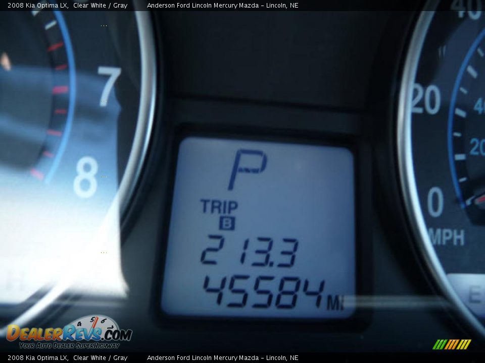 2008 Kia Optima LX Clear White / Gray Photo #16