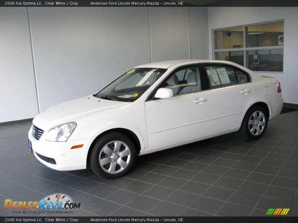 2008 Kia Optima LX Clear White / Gray Photo #17
