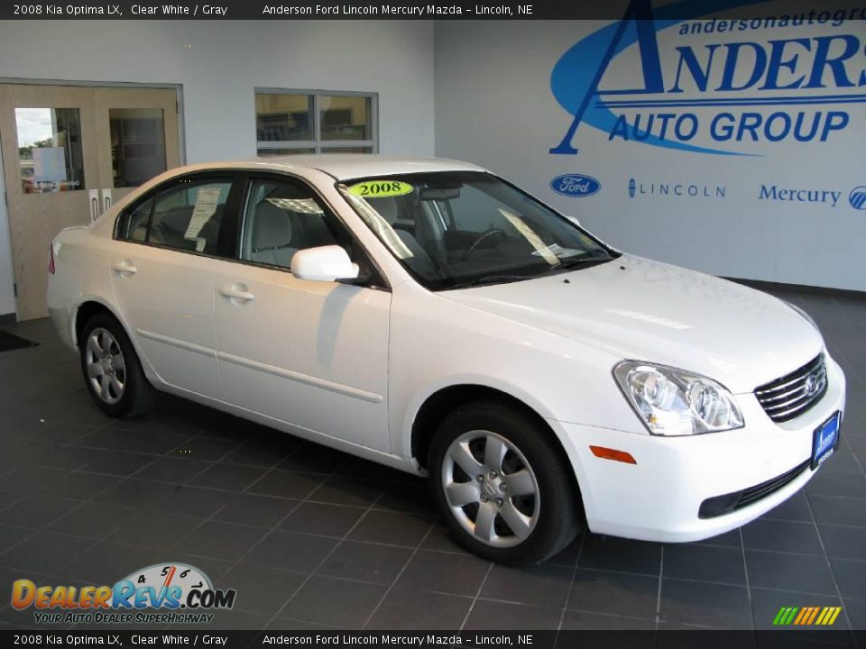 2008 Kia Optima LX Clear White / Gray Photo #19