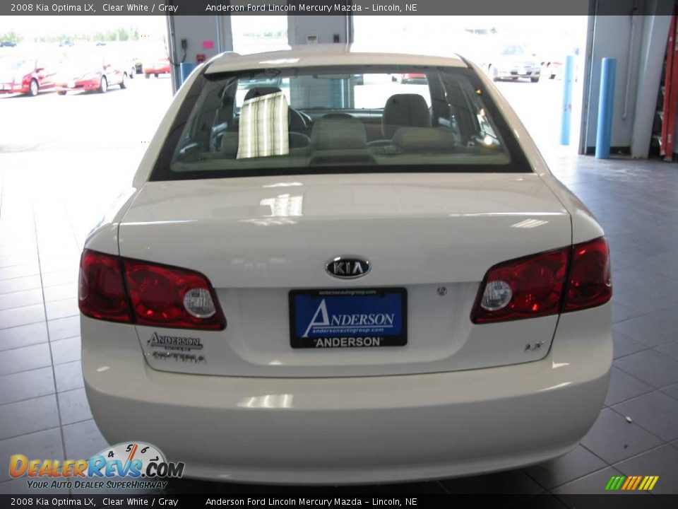 2008 Kia Optima LX Clear White / Gray Photo #21