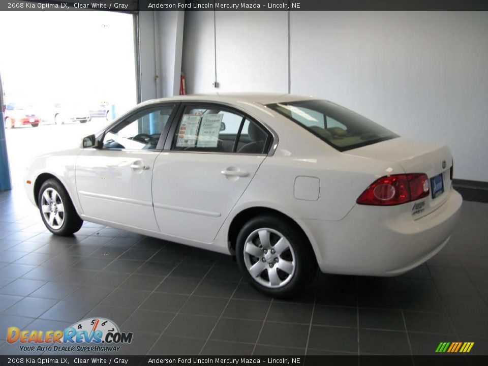 2008 Kia Optima LX Clear White / Gray Photo #22