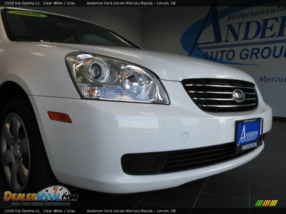 2008 Kia Optima LX Clear White / Gray Photo #25
