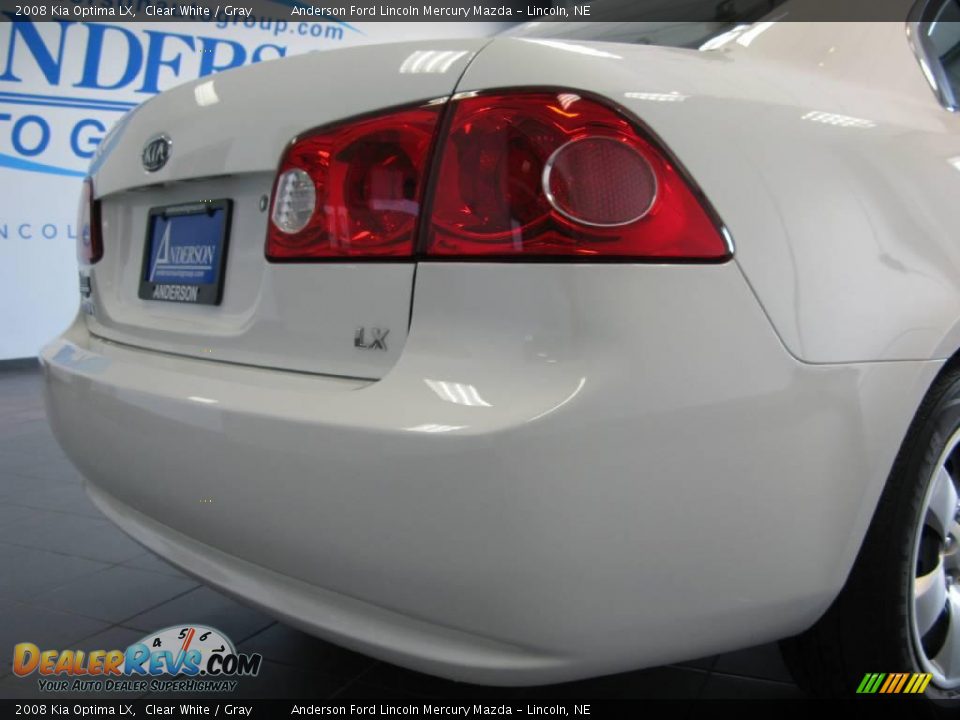 2008 Kia Optima LX Clear White / Gray Photo #31