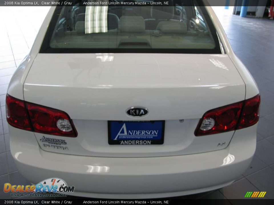 2008 Kia Optima LX Clear White / Gray Photo #34