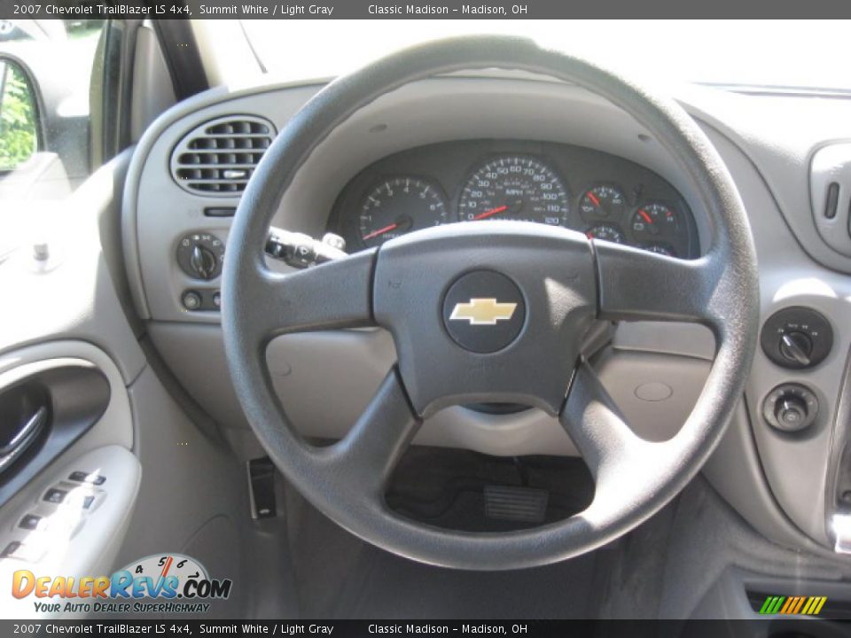 2007 Chevrolet TrailBlazer LS 4x4 Summit White / Light Gray Photo #27