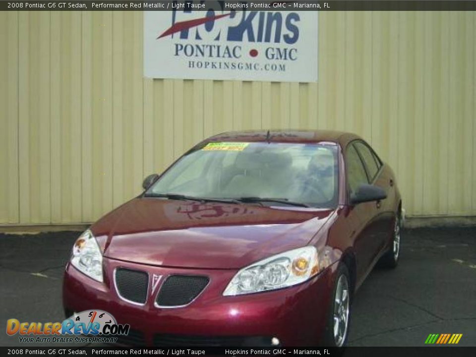 2008 Pontiac G6 GT Sedan Performance Red Metallic / Light Taupe Photo #1