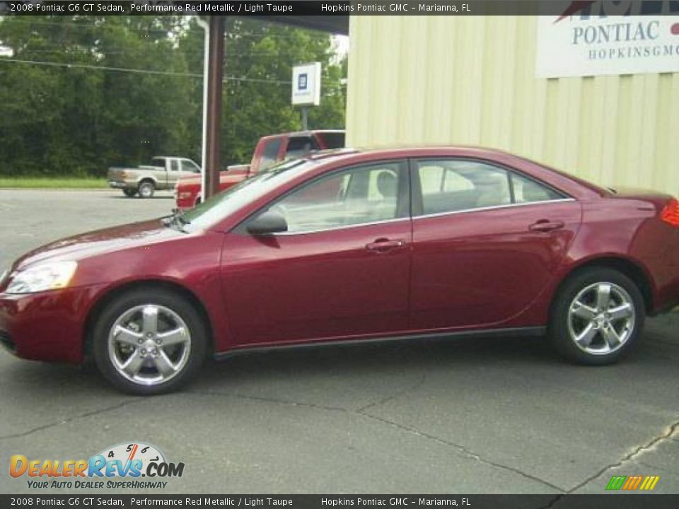2008 Pontiac G6 GT Sedan Performance Red Metallic / Light Taupe Photo #2