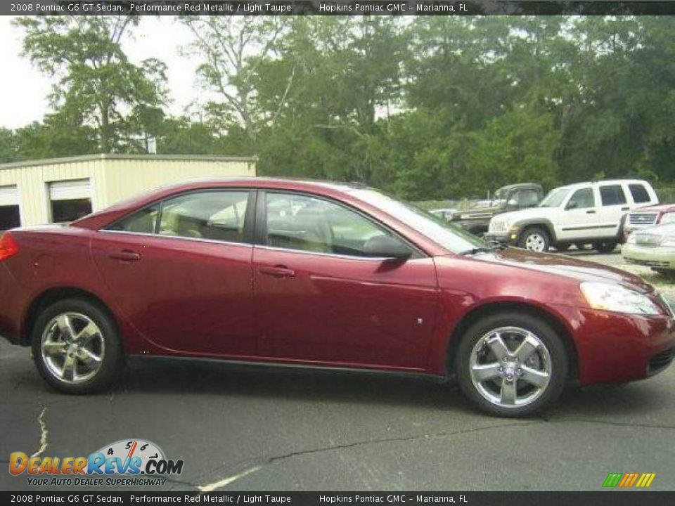 2008 Pontiac G6 GT Sedan Performance Red Metallic / Light Taupe Photo #5