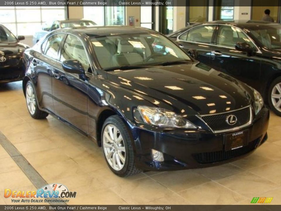 2006 Lexus IS 250 AWD Blue Onyx Pearl / Cashmere Beige Photo #2