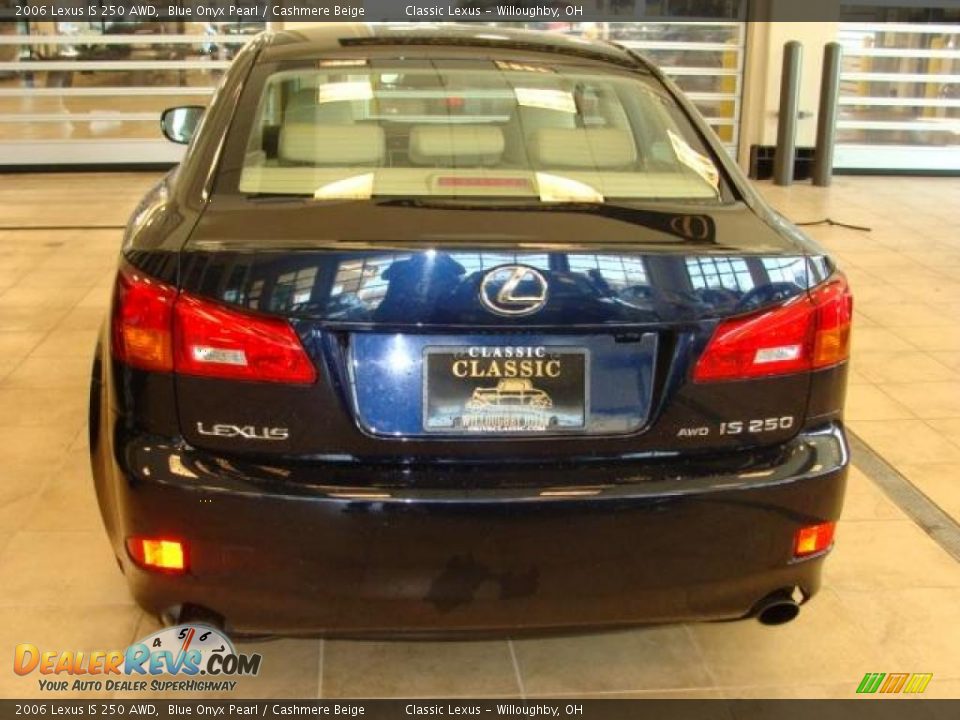 2006 Lexus IS 250 AWD Blue Onyx Pearl / Cashmere Beige Photo #5