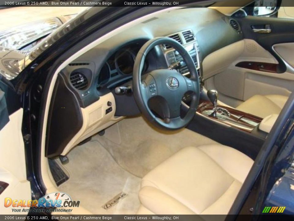 2006 Lexus IS 250 AWD Blue Onyx Pearl / Cashmere Beige Photo #6