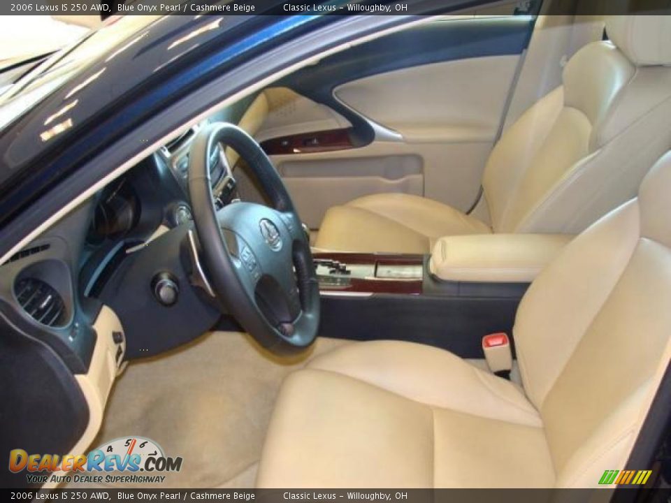 2006 Lexus IS 250 AWD Blue Onyx Pearl / Cashmere Beige Photo #7
