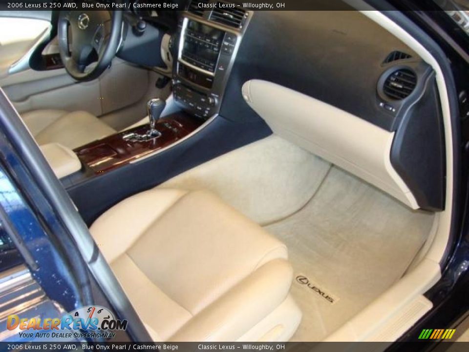 2006 Lexus IS 250 AWD Blue Onyx Pearl / Cashmere Beige Photo #13