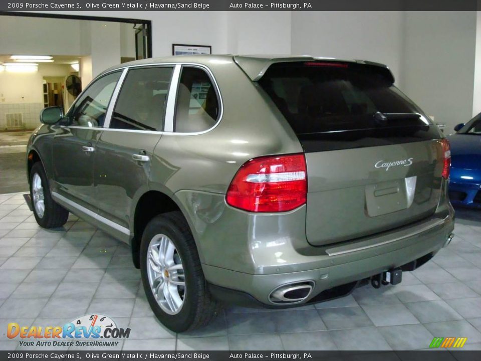 2009 Porsche Cayenne S Olive Green Metallic / Havanna/Sand Beige Photo #3