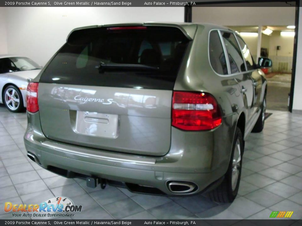 2009 Porsche Cayenne S Olive Green Metallic / Havanna/Sand Beige Photo #5