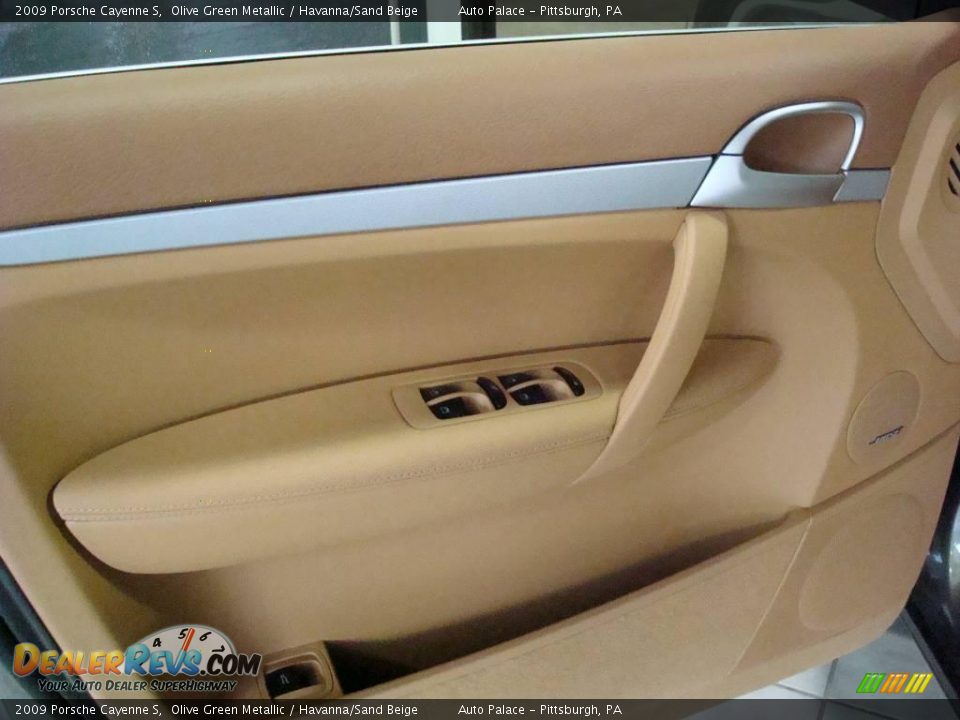 2009 Porsche Cayenne S Olive Green Metallic / Havanna/Sand Beige Photo #14