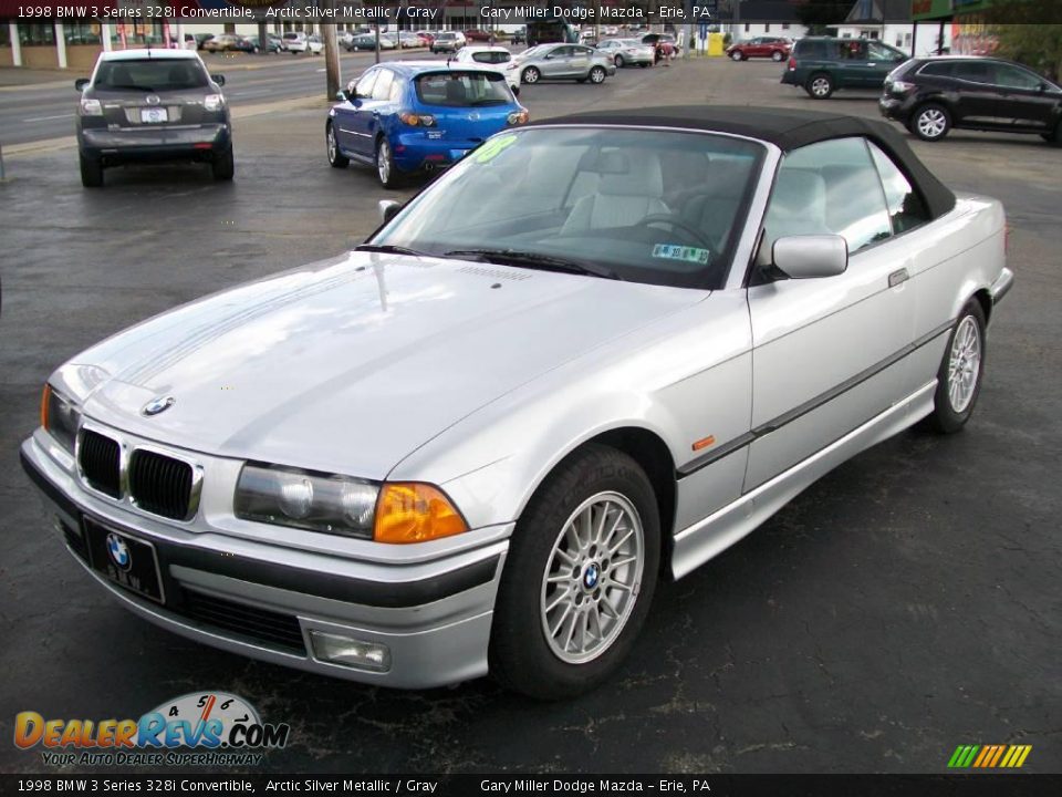 1998 BMW 3 Series 328i Convertible Arctic Silver Metallic / Gray Photo #1