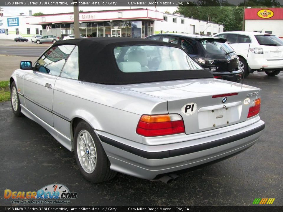 1998 BMW 3 Series 328i Convertible Arctic Silver Metallic / Gray Photo #3