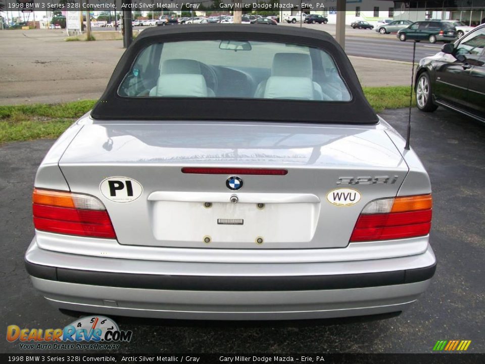 1998 BMW 3 Series 328i Convertible Arctic Silver Metallic / Gray Photo #4