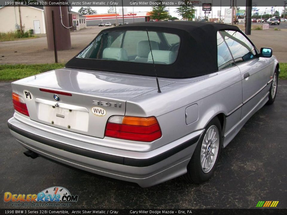 1998 BMW 3 Series 328i Convertible Arctic Silver Metallic / Gray Photo #6