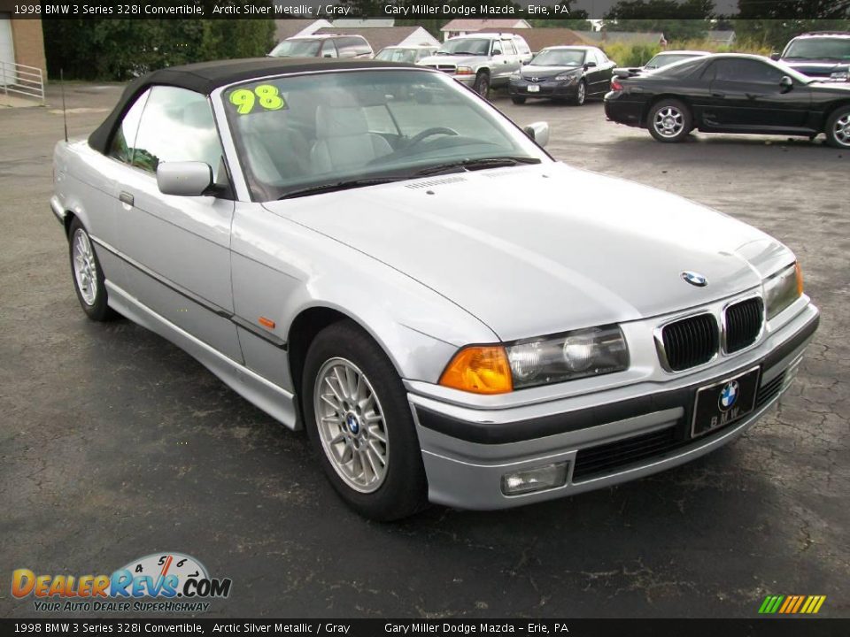 1998 BMW 3 Series 328i Convertible Arctic Silver Metallic / Gray Photo #8