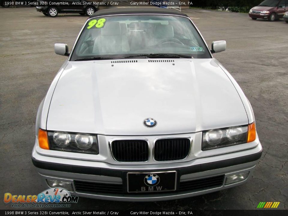 1998 BMW 3 Series 328i Convertible Arctic Silver Metallic / Gray Photo #9