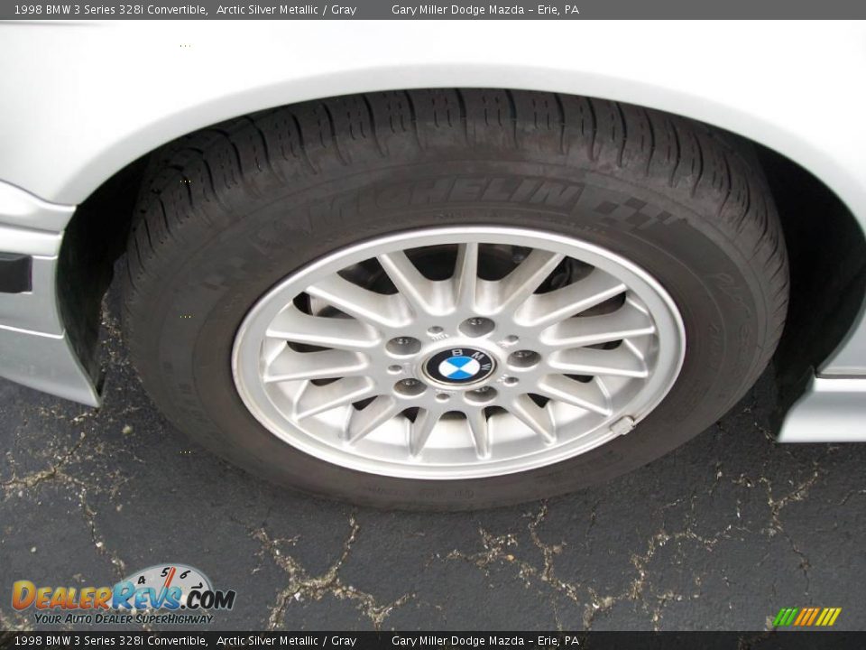 1998 BMW 3 Series 328i Convertible Arctic Silver Metallic / Gray Photo #10