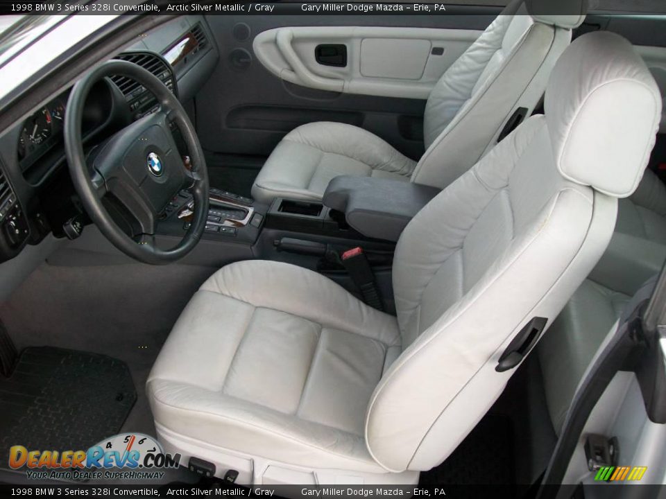 1998 BMW 3 Series 328i Convertible Arctic Silver Metallic / Gray Photo #12