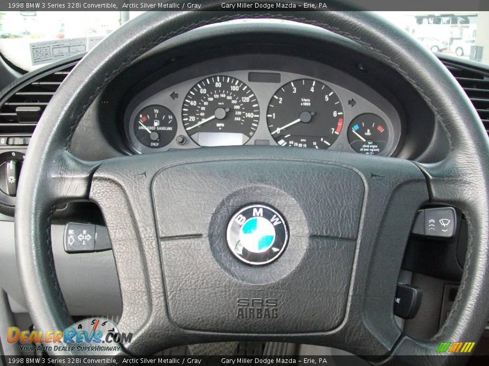 1998 BMW 3 Series 328i Convertible Arctic Silver Metallic / Gray Photo #15