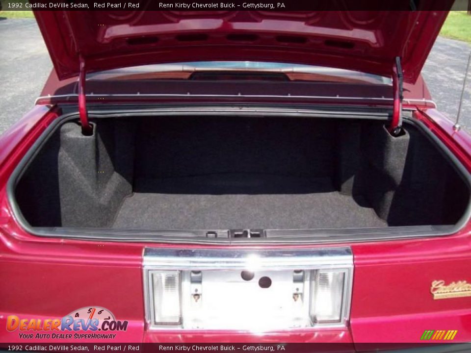 1992 Cadillac DeVille Sedan Red Pearl / Red Photo #8