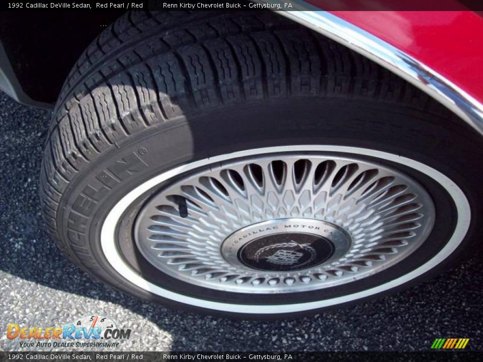 1992 Cadillac DeVille Sedan Red Pearl / Red Photo #13